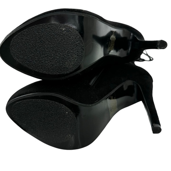 Steve Madden Ladysnte Lace Up Thigh High Boots Platform Black Faux Suede SZ 6.5 - Picture 6 of 16